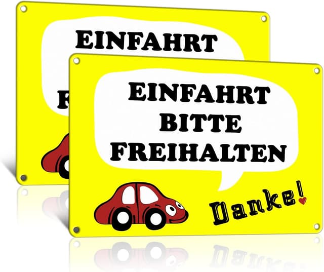 Detalle de Goodvian Einfahrt Schild 20x30 cm Gelb Reflektierend