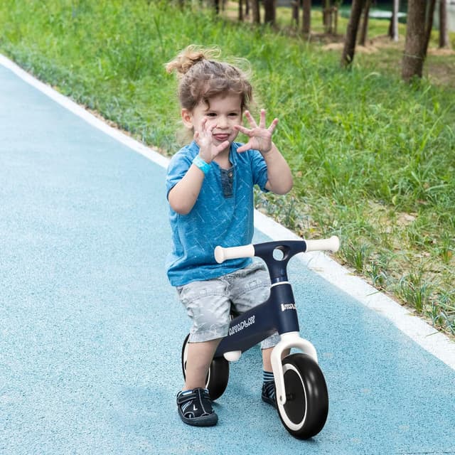 Detalle 2 de AIYAPLAY draisienne vélo pour enfants sans pédales (siège réglable), bleu, jusqu’à 25 kg