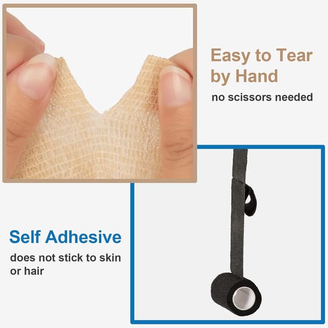 Thumbnail 3 de 12 Roll Selbstklebender Verband 10 cm Blau