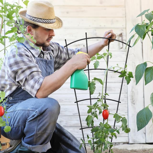 Thumbnail 6 de Thealyn Rankgitter Metall 4er Set (109 x 43 cm) für Kletterpflanzen, Rankhilfe im Garten, Terrasse & Hochbeet, Schwarz