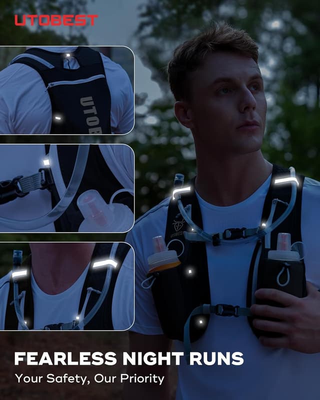 Detalle 2 de UTOBEST Trinkrucksack 5L für Läufe