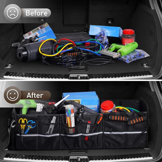 Thumbnail 6 de HIRALIY 4-in-1 Car Trunk Storage Organizer with Leakproof Cooler Bag (Black)