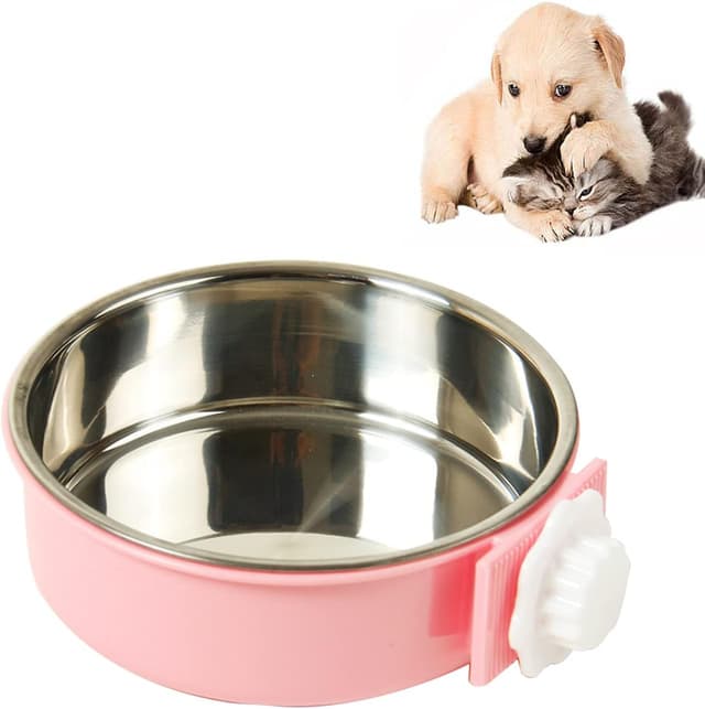 Thumbnail 6 de SUOXU 2-in-1 Crate Hanging Dog Bowl (stainless steel) – 18cm, 850ml