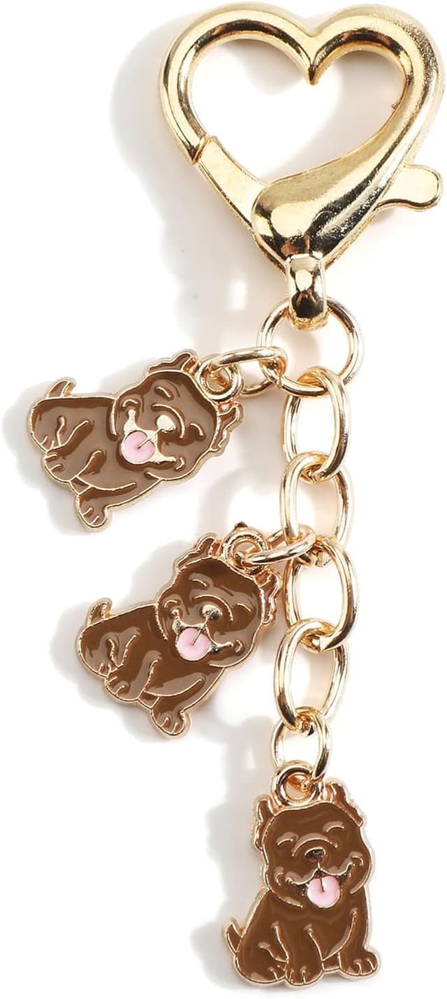 Detalle de OBEISN personalisierter süßer Tier-Schlüsselanhänger als Taschenanhänger – Geschenkidee für Schwester, Freundin & Freunde