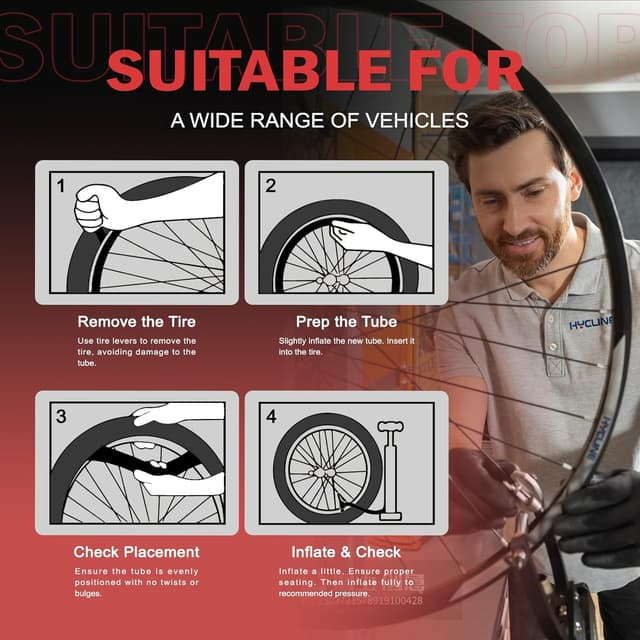 Thumbnail 6 de Hycline 2-Pack Bike Inner Tube