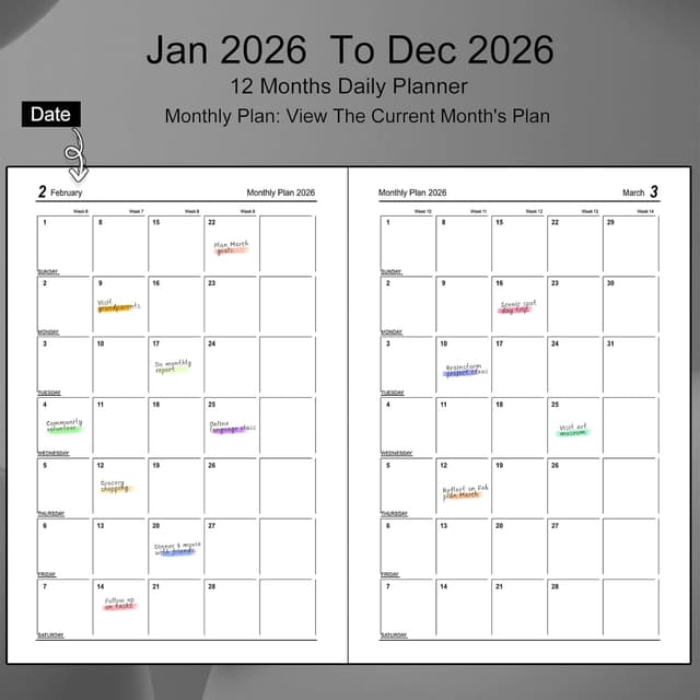 Thumbnail 5 de Agenda diaria 2026 A5 día por página