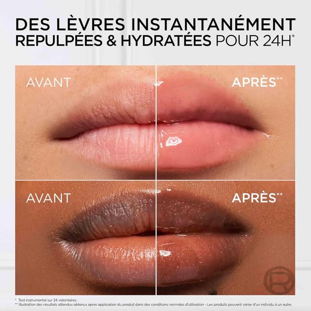 Detalle 2 de L’Oréal Paris Gloss Hyaluron Lip Oil Plump Ambition – Teinte Cristal Clear, huile à lèvres repulpante
