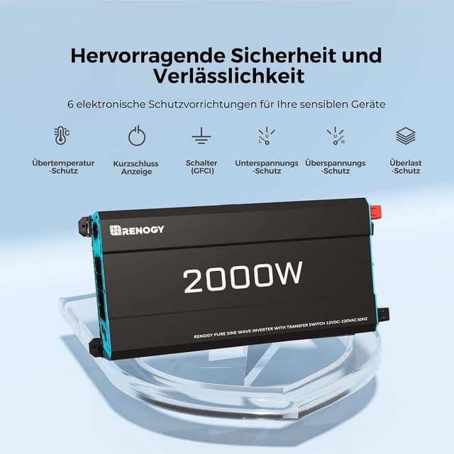 Thumbnail 5 de Renogy 2000W Reiner Sinus Wechselrichter