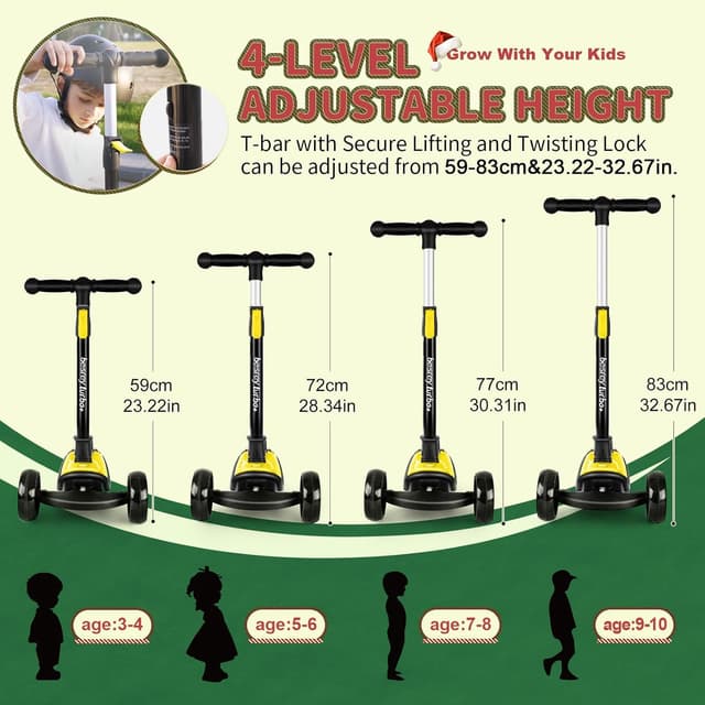 Thumbnail 1 de besrey Big Wheels Tretroller Kinder