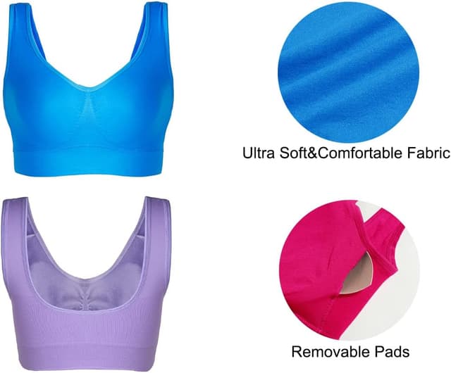 Detalle 2 de Lemef 3-Pack wirefree sports bra