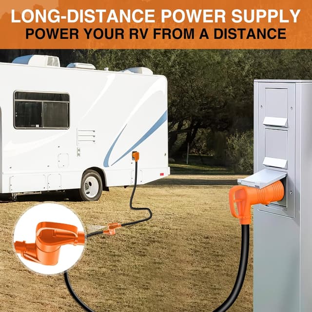 Detalle de Nilight 25FT 30 Amp RV Extension Cord (50Amp to 30Amp Adapter, 10/3 Pure Copper, UL/ETL)