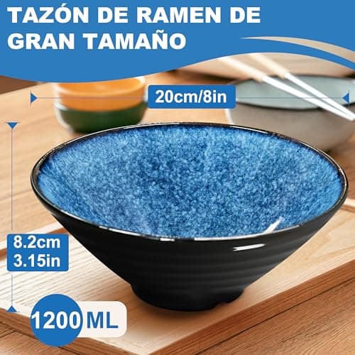 Thumbnail 2 de Ensemble de 4 bols ramen 8 pouces céramique ⚙