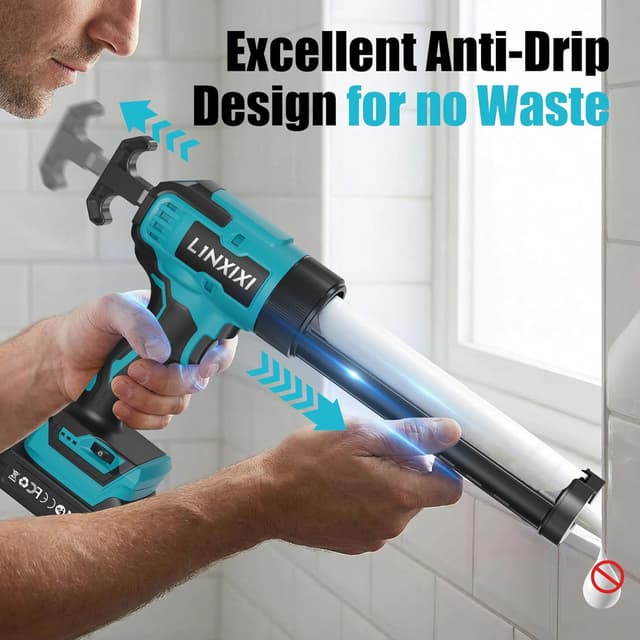 Detalle 2 de Akku Kartuschenpresse kompatibel mit Makita 18V (inkl. LED, regelbare Geschwindigkeit, Anti-Tropf)