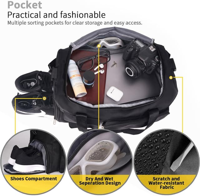 Detalle de FIORETTO Sports Gym Duffle Bag 30L