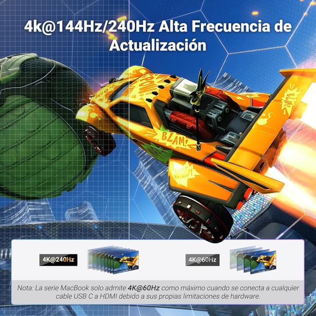 Detalle de UGREEN Adaptador USB C a HDMI 8K 60Hz 🎥 Conexión Perfecta