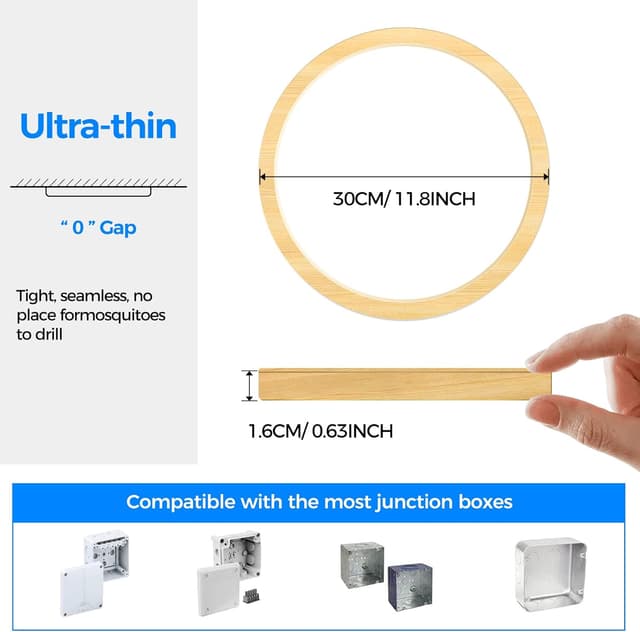 Detalle 1 de Peasur LED Deckenlampe 2er Set 18 W