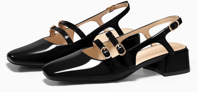 Detalle 2 de Coutgo Mary Jane Slingback Pumps 1.65 in