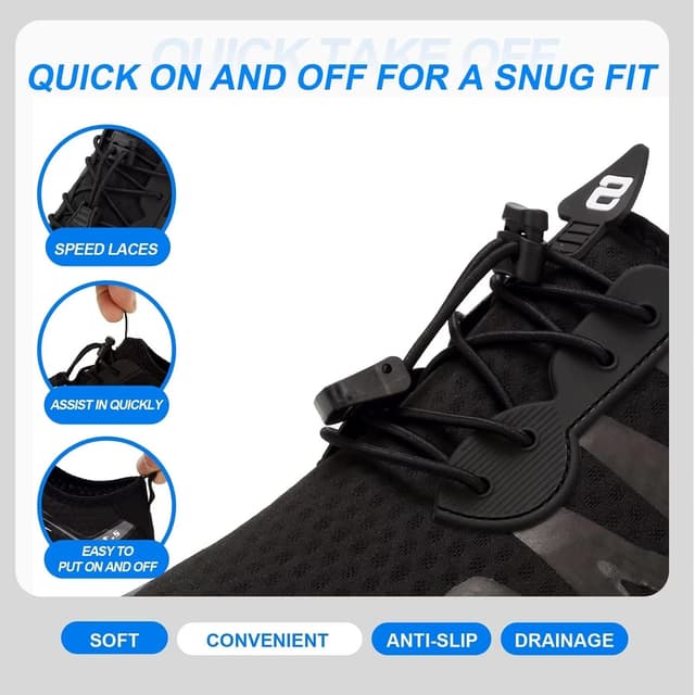 Detalle de Mabove Quick Dry Water Shoes for Women & Men – anti-slip beach, pool & snorkelling slip-ons