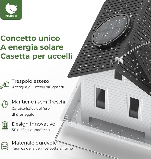 Thumbnail 2 de MRCRAFTS Mangiatoia per Uccelli Esterno 2 scomparti