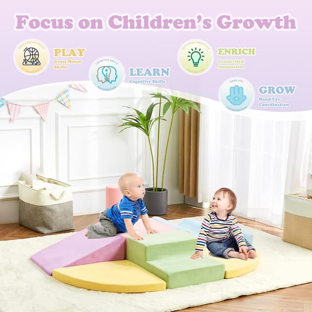 Thumbnail 3 de QUCHI 7-Piece Climbing Blocks for Toddlers