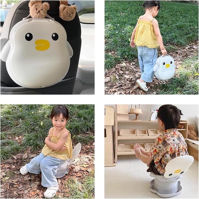 Thumbnail 6 de Bebamour Portable Baby Potty Training Toilet Seat (Penguins) for Travel