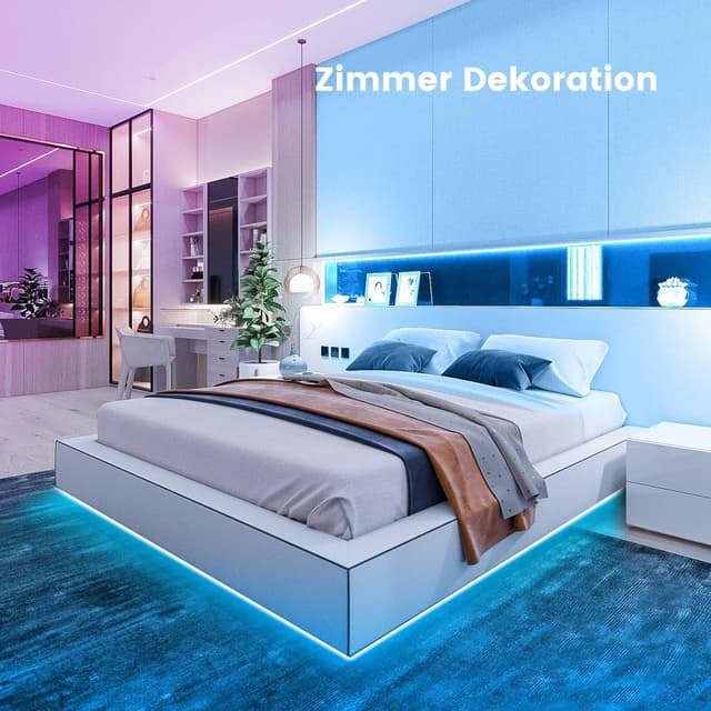 Detalle 2 de VKH LED Strip 10 m RGB LED-Streifen fĂŒr Zimmer đ