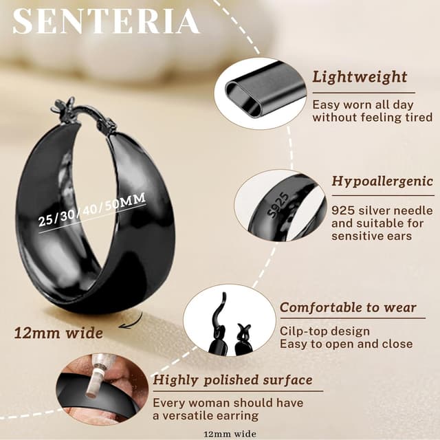 Detalle 1 de Senteria Creolen Silber 925 50 mm