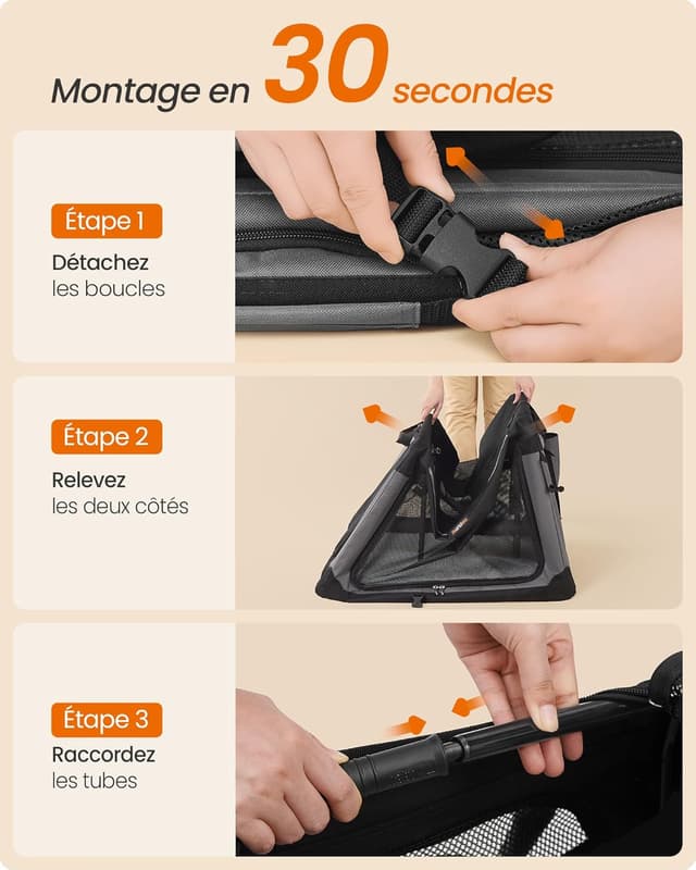 Detalle de Feandrea PDC016B01 sac transport chien 60 cm