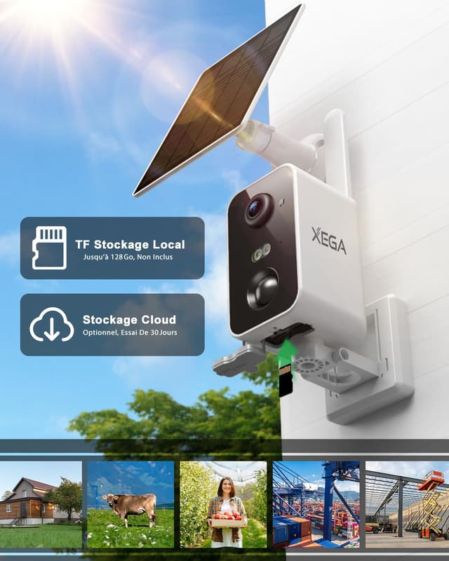 Thumbnail 6 de Xega 4G LTE Caméra Surveillance