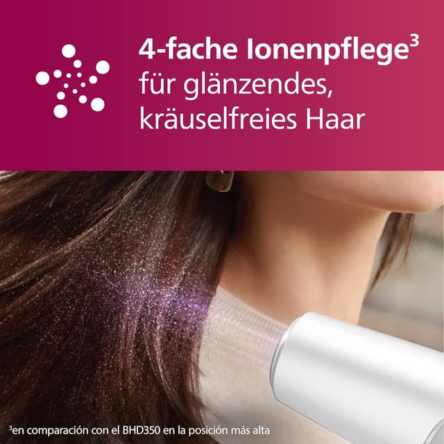 Detalle 2 de Philips Haartrockner 5000 Series BHD500/20 (ThermoShield, Ionenfunktion) mit Stylingdüse & Volumendiffusor, 2.100 W