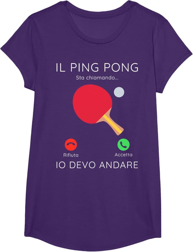 Detalle de Maglietta ping pong con frase divertente