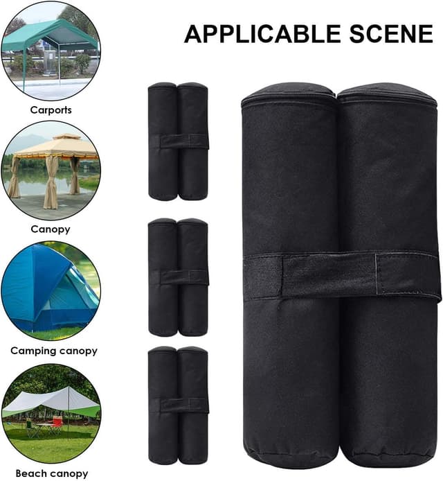 Detalle de RIOGOO set da 4 sacchi di sabbia per tende pop up e gazebo, in tessuto Oxford 600D con doppia cucitura