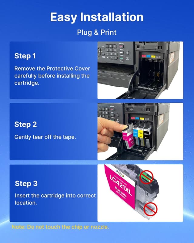 Thumbnail 6 de RUDGUZ LC421XL kompatible Brother LC-421XL Tintenpatronen im 8er-Pack (Schwarz, Cyan, Gelb, Magenta)