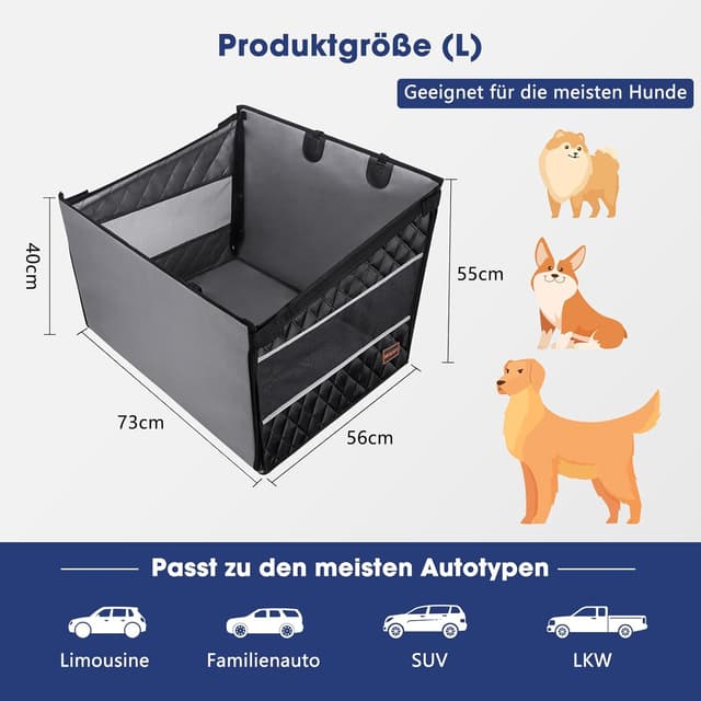 Detalle 2 de MIXJOY Hunde Autositz 73x56 cm