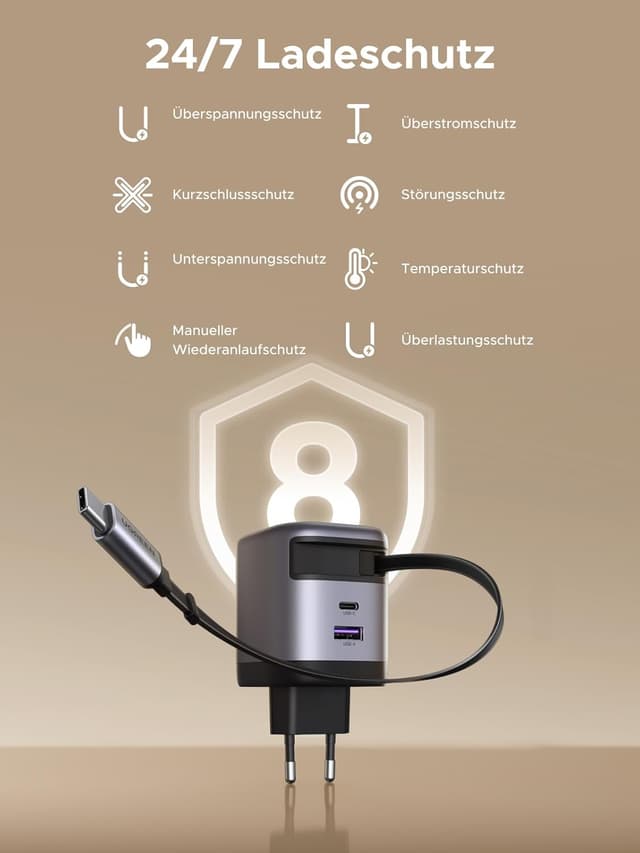 Thumbnail 6 de UGREEN USB C Ladegerät 65W GaN 3-Port