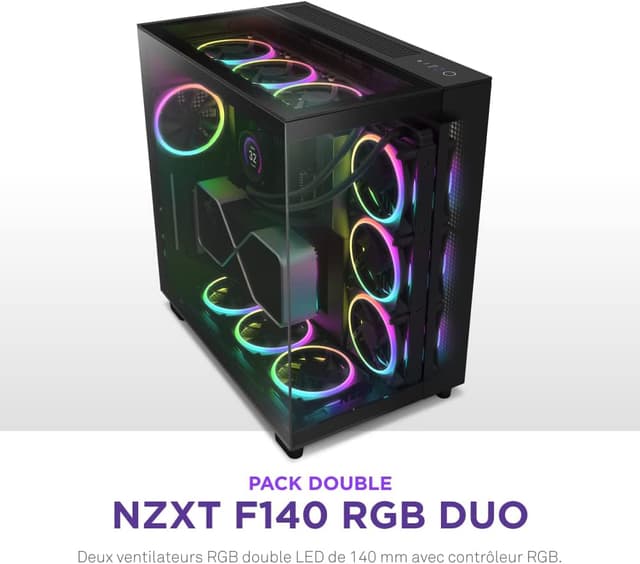 Thumbnail 1 de NZXT F140 RGB Duo, 2 ventilateurs 140 mm ⚙