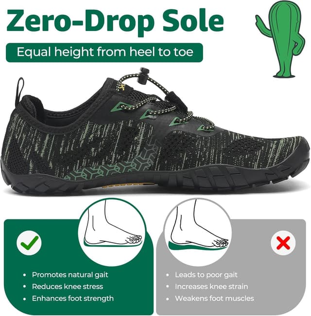 Detalle de SAGUARO Scarpe da trail running barefoot unisex con punta ampia e suola antiscivolo