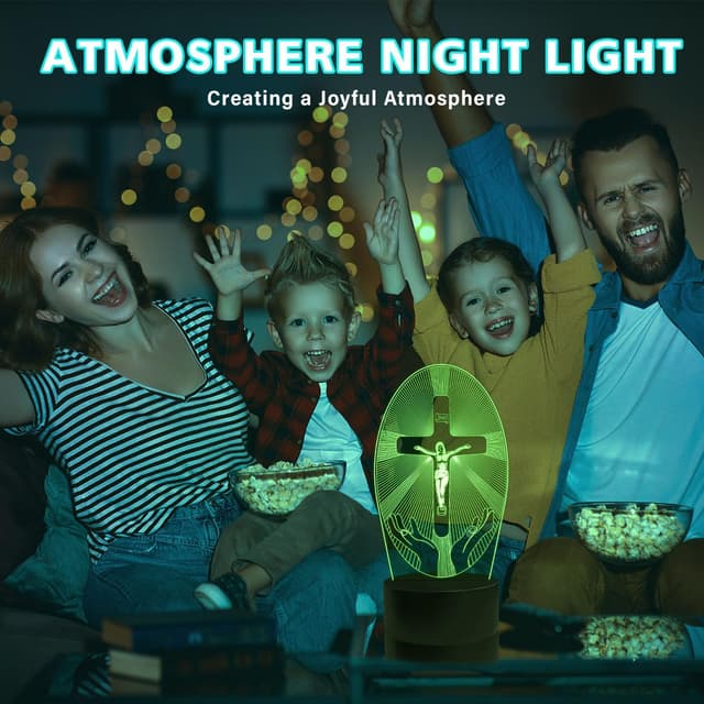 Detalle 1 de Gesù Croce luce notturna LED 16 colori