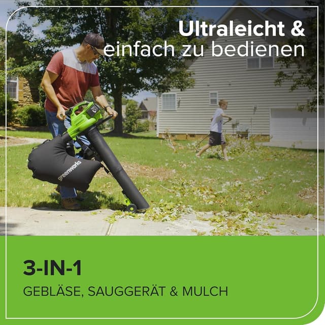 Thumbnail 4 de Greenworks 48V Aspiratore Soffiatore 386 km/h