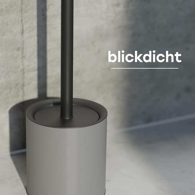 Thumbnail 3 de SAVEGA Klobürste aus Silikon & Edelstahl (grau) – antibakterielle WC-Bürste mit Spritzschutz und Halter