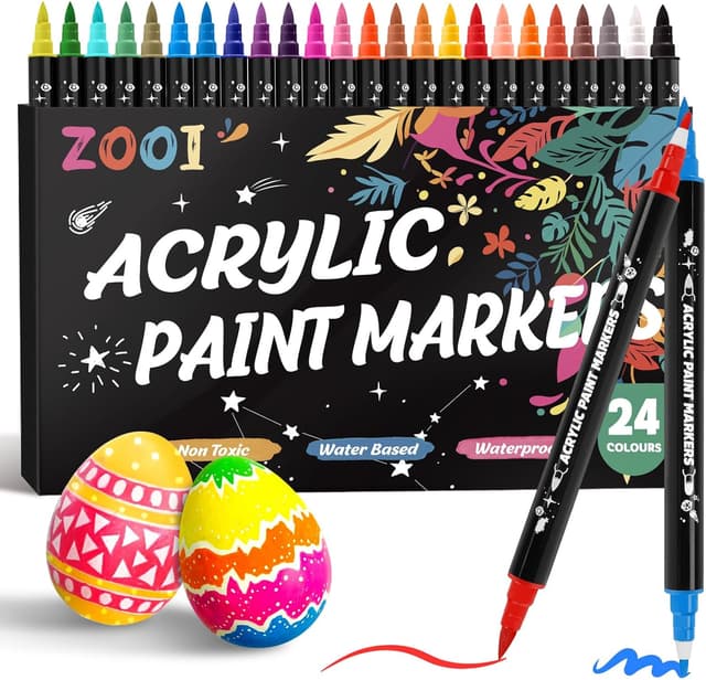 Detalle de ZOOI Ostergeschenke Kinder Acrylstifte 24