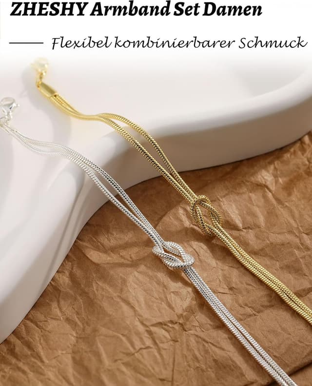 Detalle 2 de ZHESHY Armband Set 16 cm + 5 cm Verlängerung