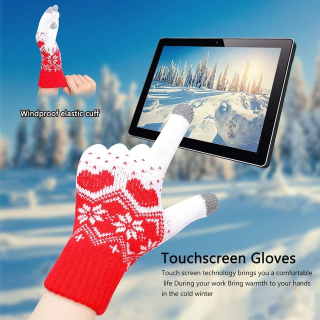 Detalle 2 de KQueenStar Direct Women’s Winter Touchscreen Gloves – soft, warm and comfy for cold-weather phone use