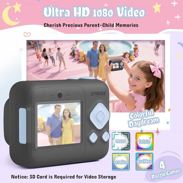 Detalle 2 de ETIKEZ Kids Camera 1080P with 32GB card