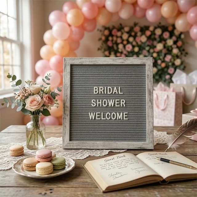 Detalle 2 de Changeable Felt Letter Board 25x25cm Gray felt