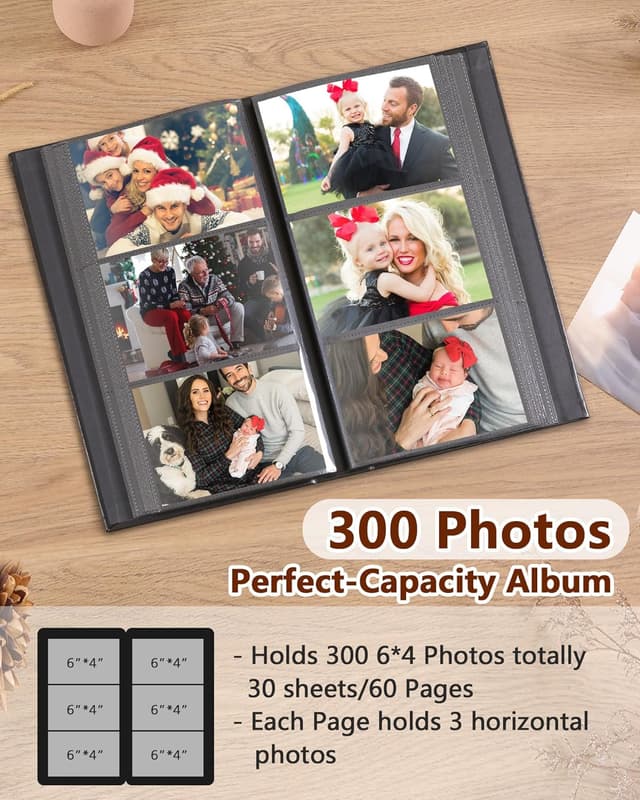 Detalle de Leather photo album 300 pockets 6x4