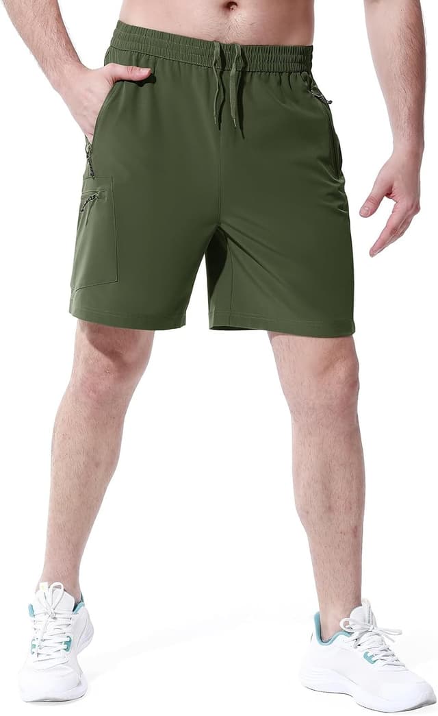 Detalle 2 de Rdruko Herren-Sportshorts Stretch mit 4 Taschen