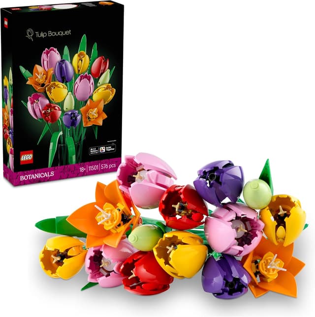 Imagen de LEGO Botanicals Tulpenstrauß 14er Set – Kunstblumen für Zuhause en OfertitasTOP