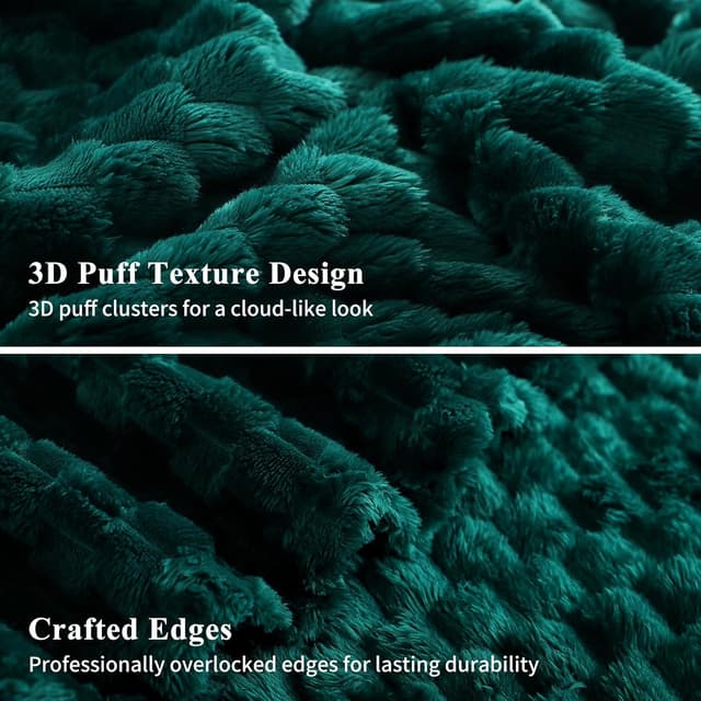 Thumbnail 3 de Aisbo Plaid Polaire 130x150 cm Vert Foncé