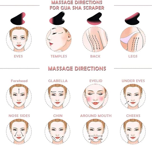 Thumbnail 6 de Gua Sha Stein Herzform Hautmassage